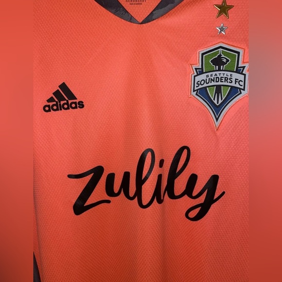 Adidas MLS Seattle Sounders FC 2019 Goalkeeper Jersey Zulily Men’s sz Large - Picture 2 of 3